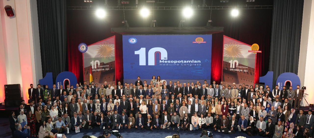 10th Mesopotamian Medicine Congress - Large Group Photo of All Participants and Medical Professionals